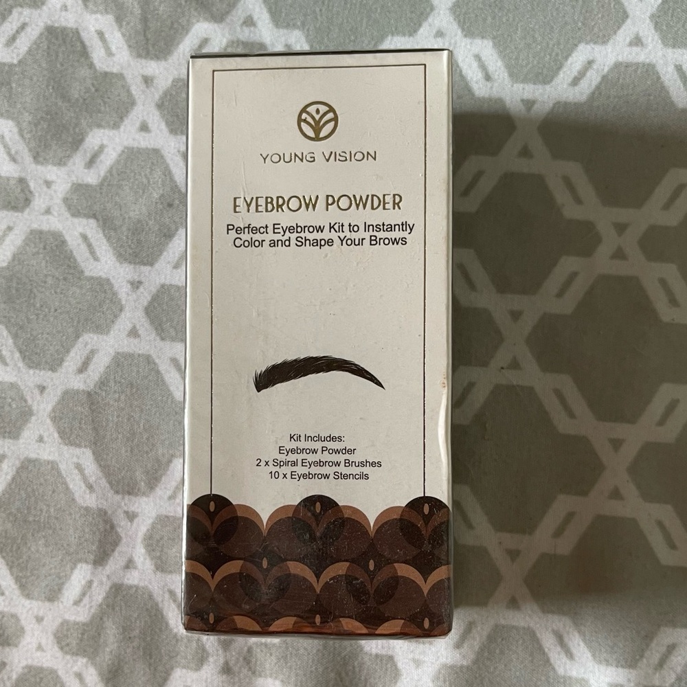 Brand New in Box Young Vision Eyebrow Powder and Stencil Makeup